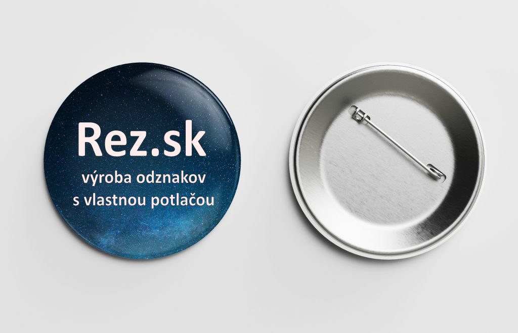 Rez.sk - výroba odznakov so špendlíkom